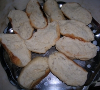 Fatias de pão recheadas com puré de maçã 
