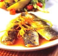 Lombos de sardinha marinados com citrinos 