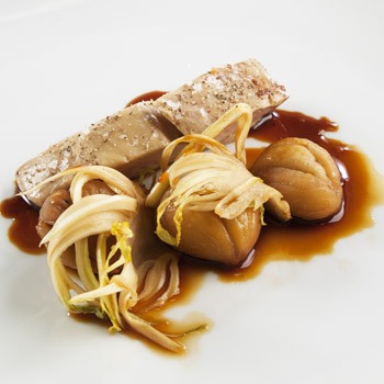 Foie gras com castanhas e funcho 